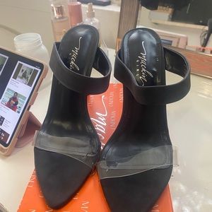 Clear strap heels